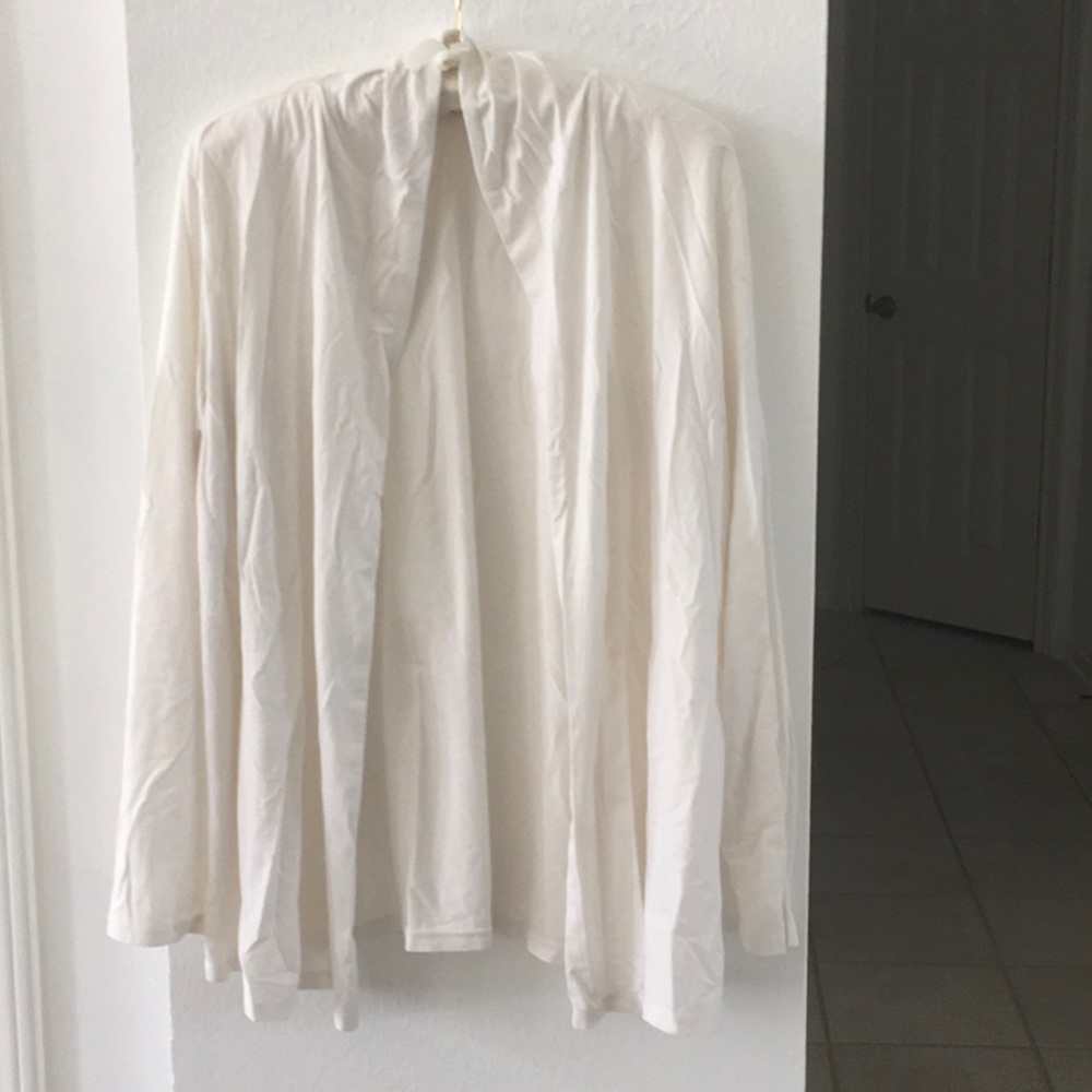 Cream Jersey Cardigan